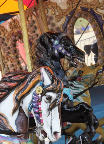 Cavalos Carrossel Carnaval Rural Leste Texas — Fotografia de Stock