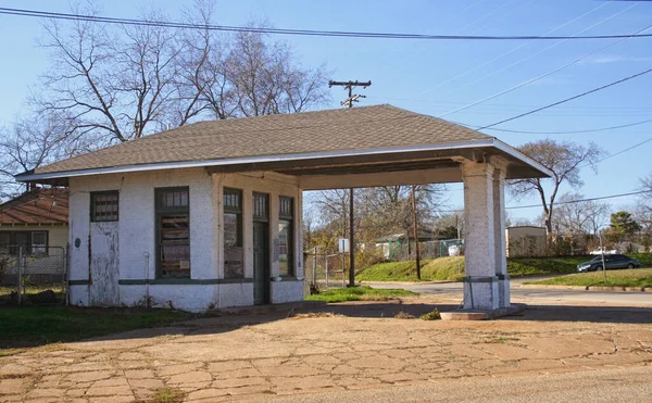 Övergiven Bensinstation Landsbygden Östra Texas — Stockfoto