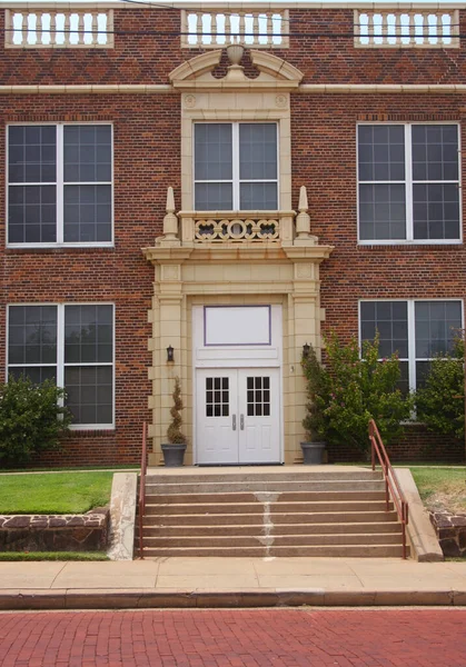 Close Building Detail Brick Wall Windows Historic Buildings — Stock Photo, Image