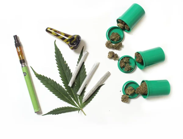 法的マリファナの芽とCbd麻の花 — ストック写真