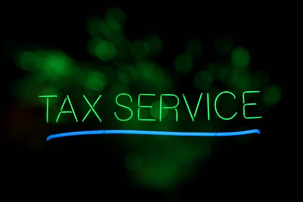 Vintage Tax Service Neon Sign