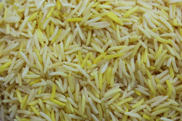 Grão Longo Açafrão Basmati Arroz — Fotografia de Stock