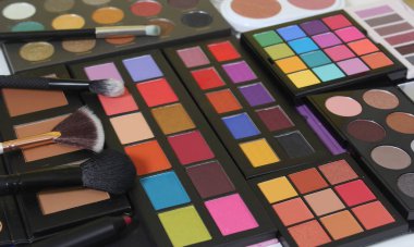 Parlak Renkli Kozmetik Boya Paletleri