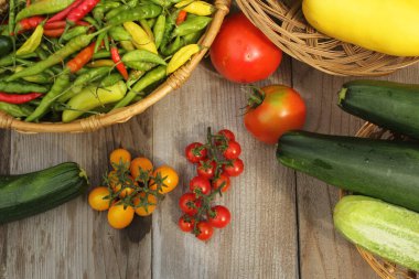Organik Yaz Sebze Hasadı Açık Masa 'da