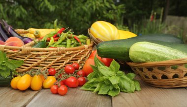 Organik Yaz Sebze Hasadı Açık Masa 'da