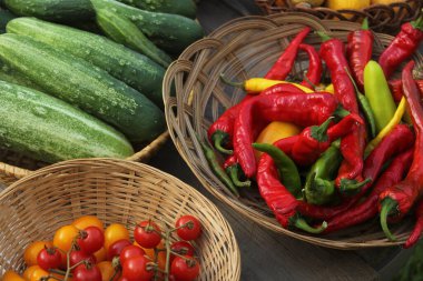 Organik Yaz Sebze Hasadı Açık Masa 'da