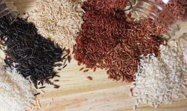 Jasmine Rice, Black Wild Rice, Brown Rice, Himalaya Red, Brown ve Arborio White Rice