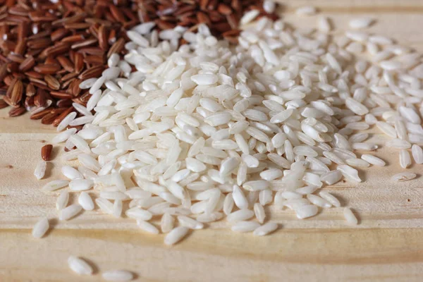 Short Grain Arborio Rice Cooking Risotto Brown Rice — Stock Photo, Image