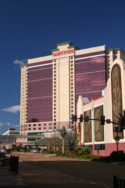 Shreveport, La - 18 Şubat: Sam 'in Şehir Oteli ve Kumarhanesi Kızıl Nehir yakınlarındaki Shreveport Louisiana' da