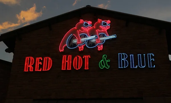 North Richland Hills August 2019 Red Hot Blue Barbecue Chain — Stock Photo, Image