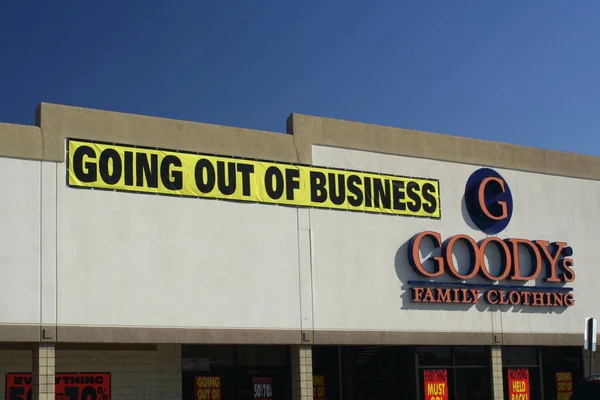 Tyler Sklep Odzieżą Rodzinną Goody Ego Wychodzeniem Biznesu — Zdjęcie stockowe