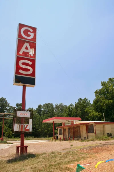 Nacogdoches Estación Servicio Abandonada Este Rural Texas —  Fotos de Stock