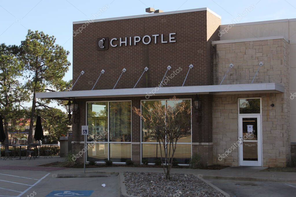 Tyler, TX - November 22, 2018: Chipotle Restaurant located on South Broadway in Tyler, TX