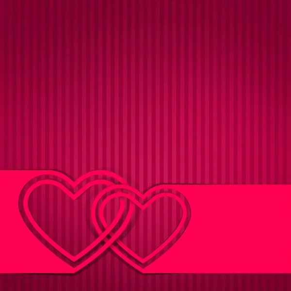 Liebe Herzen Für Valentinstag Hintergrund Scherenschnitt Stil — Stockfoto