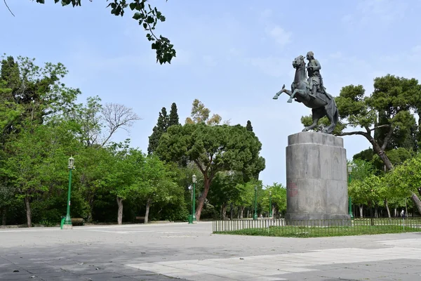 Athens Greece May 2021 Statue Greek Hero Georgios Karaiskakis Located — 스톡 사진