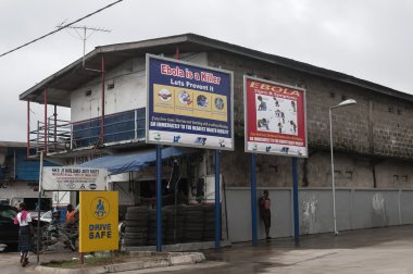 Her köşede Ebola virüsü için işarettir