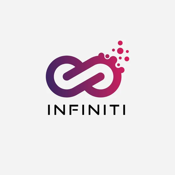 Infinity Logo Design Symbol Modern Oändlighet Ikon Med Bubbla Vektor — Stock vektor