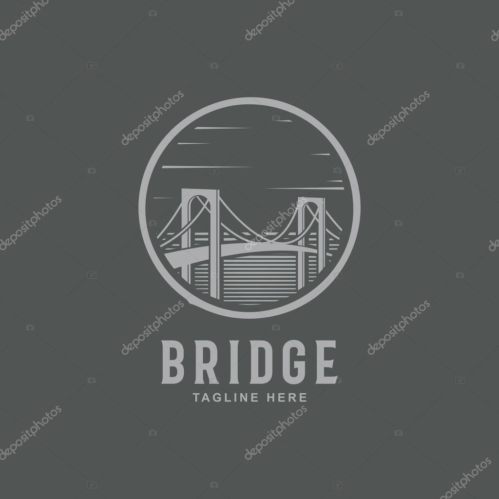 Bridge symbol logo design inspiration-Vector