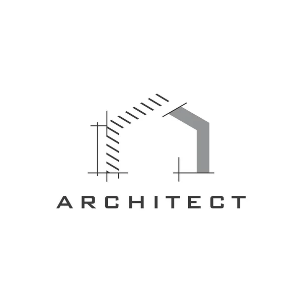 Architectuur Constructie Ontwerp Vector Home Concept Symbool Logo — Stockvector