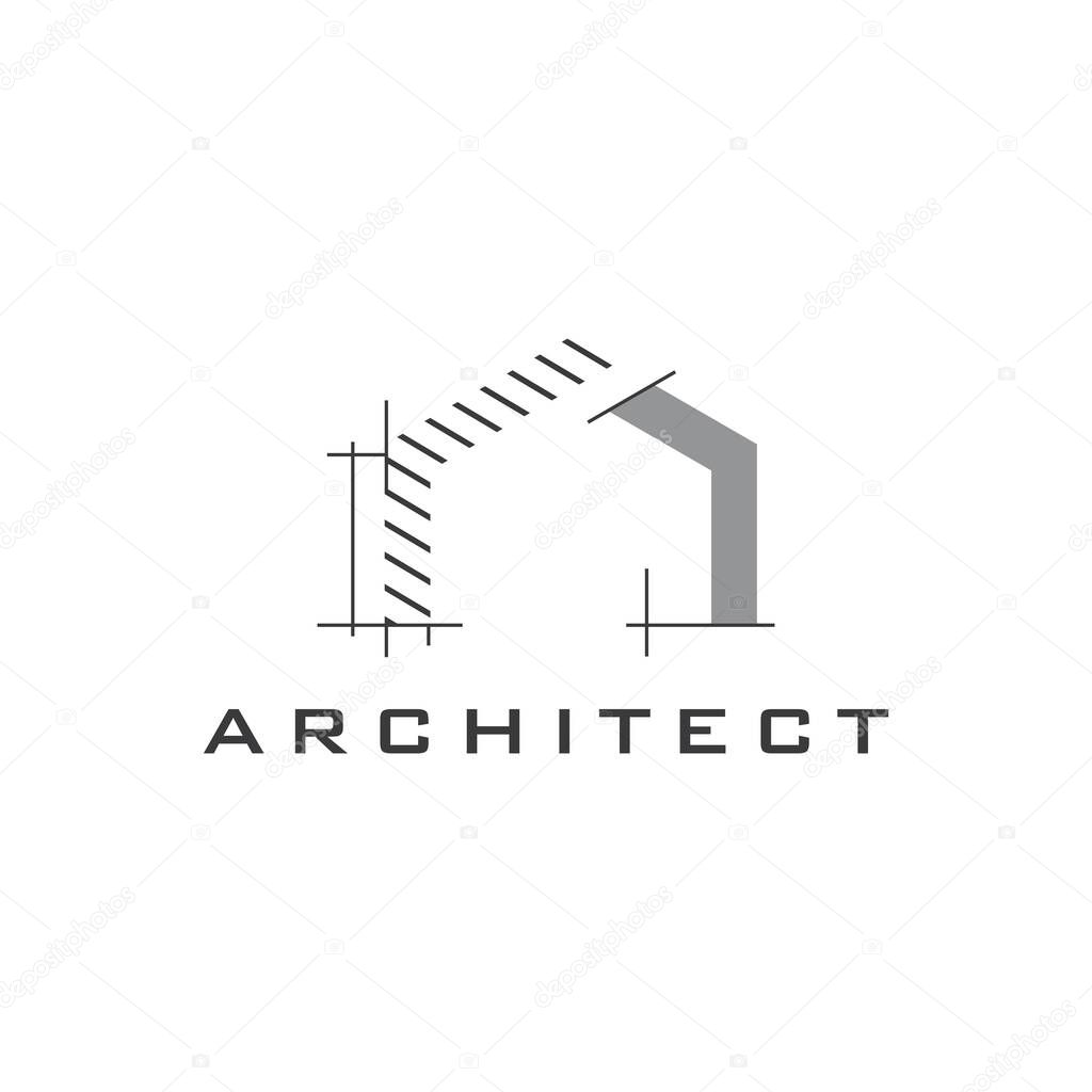 Architectural and construction design vector.Home concept symbol logo