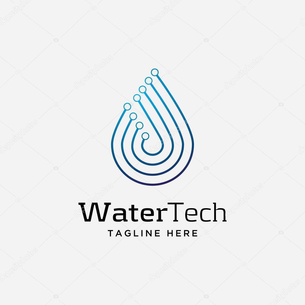 Water technology symbol logo design template.Vector