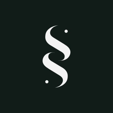 Çift S simgesi. S harfi simgesi logo tasarım şablonu. Yaratıcı S simgesi simgesi. S simgesi.