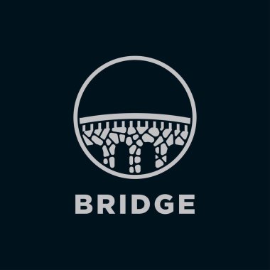 Köprü sembolü logo tasarımı ilham-vektörü