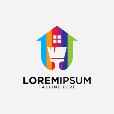 Ev boyama logosu tasarım vektör şablonu. Logo ilhamı boyama