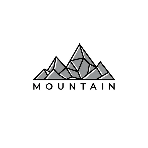 Mountain logo design template.creative stones icon vector.Mountain logo inspiration