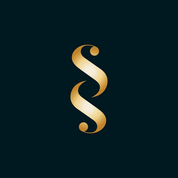 Ícone Duplo Icon Letter Logo Logo Design Template Creative Inicial — Vetor de Stock