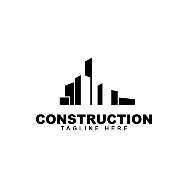Construcción Icono Del Edificio Logotipo Diseño Plantilla — Vector de stock