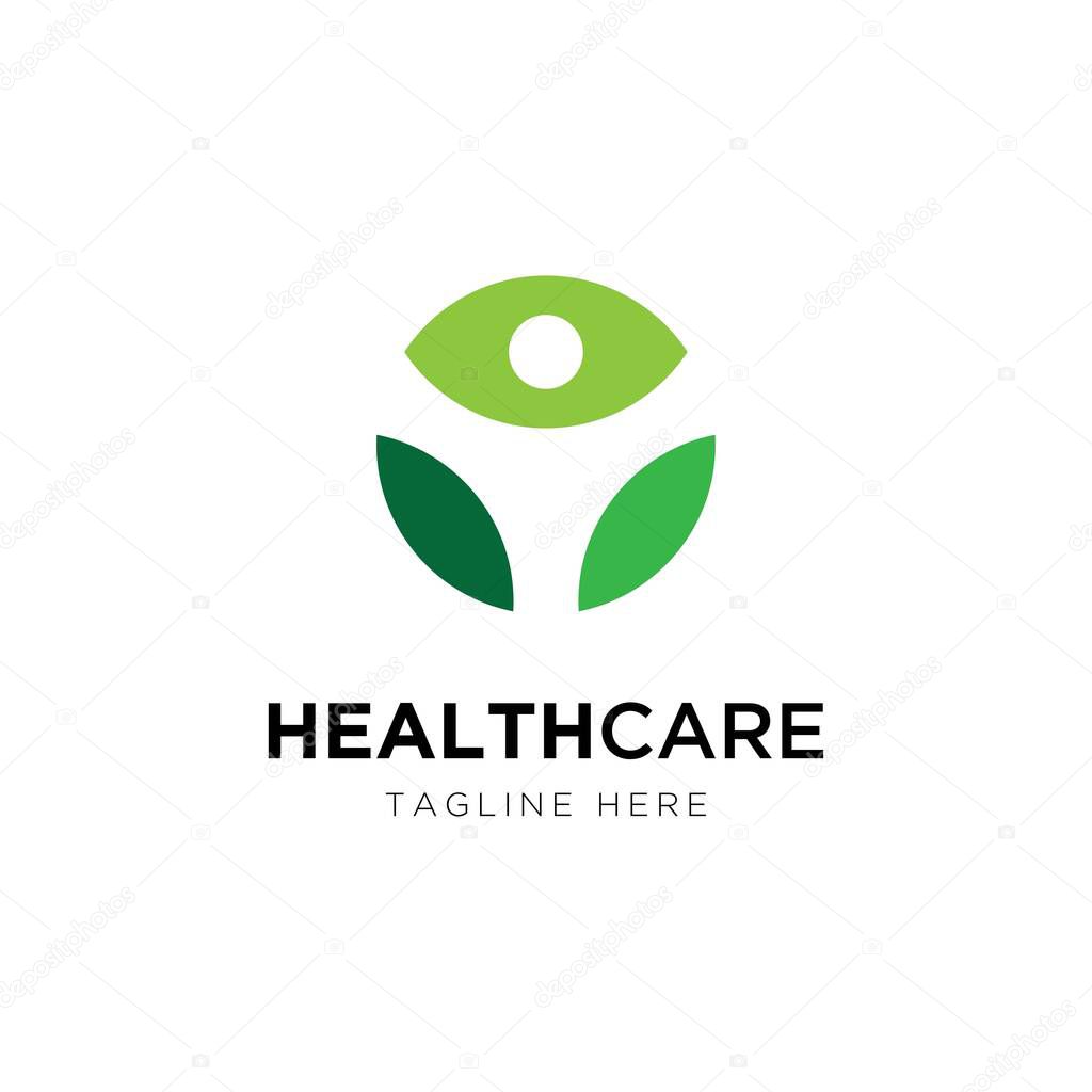 Healthcare logo design.human symbol vector template.Creative icon for medical company