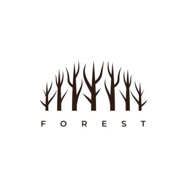 Orman sembolü logo tasarım vektör şablonu