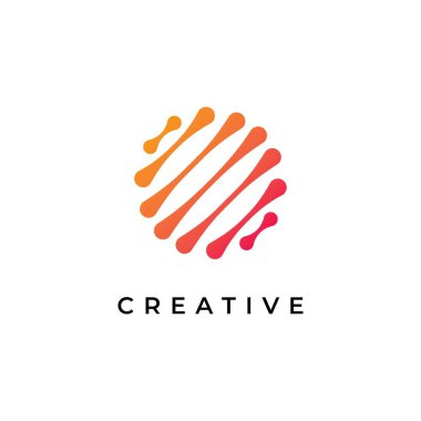 Modern soyut sembol logo tasarım vektör şablonu