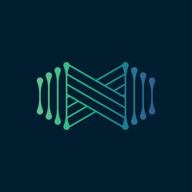 Soyut sonsuzluk logo tasarım şablonu. Satır biçimli modern sonsuzluk simgesi