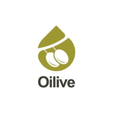 Zeytin yağı logosu tasarım vektör şablonu
