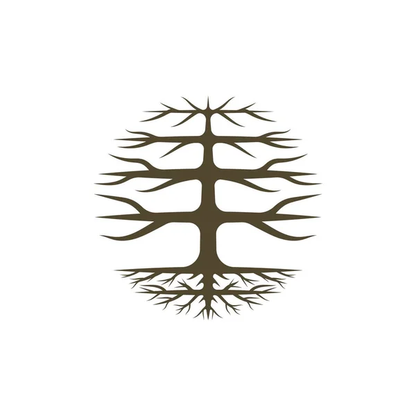 Modèle Vectoriel Symbole Conception Logo Arbre — Image vectorielle
