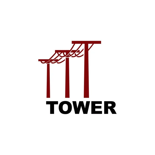 เทมเพลตการออกแบบโลโก กษณ หอไฟฟ — ภาพเวกเตอร์สต็อก
