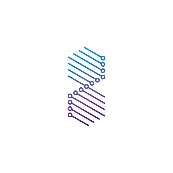 Dna Logo Design Template Icon Science Technology — Vector de stock