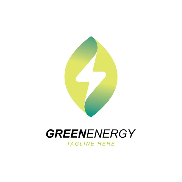 Векторный Шаблон Логотипа Зеленой Энергии — стоковый вектор