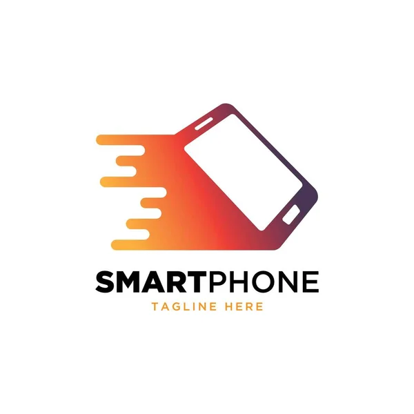Smartphone Logo Design Template Phone Technology Symbol — Stock Vector