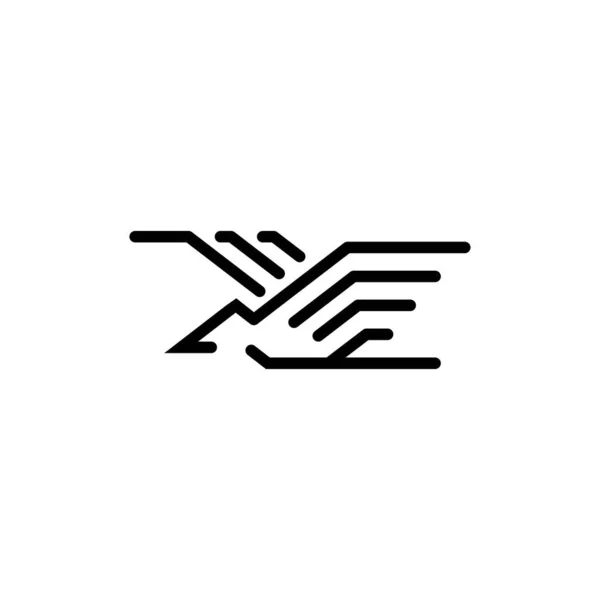 Modèle Vectoriel Conception Logo Icône Oiseau — Image vectorielle