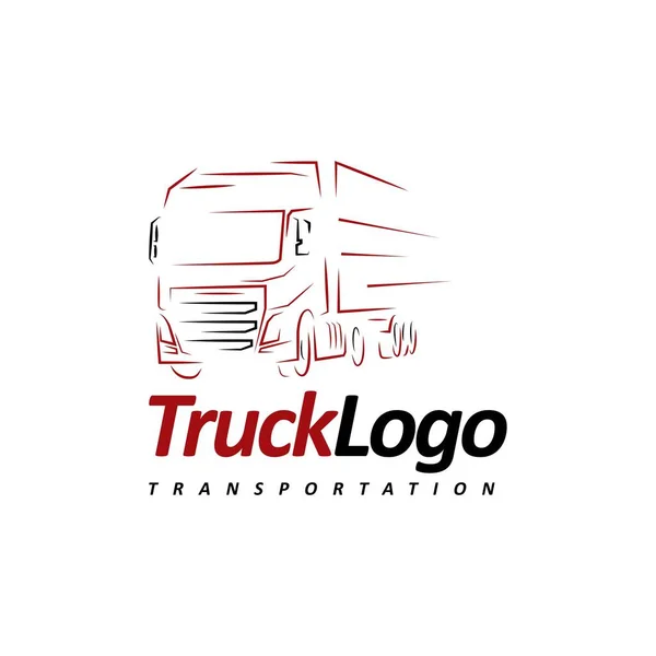 Truck Logo Design Vector Template Transportation Symbol — Stock Vector
