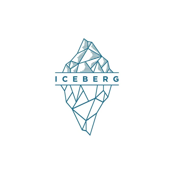 Векторный Шаблон Логотипа Айсберга — стоковый вектор