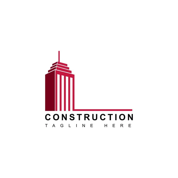 Templat Desain Logo Bangunan - Stok Vektor