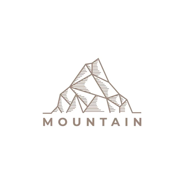 Ορεινό Λογότυπο Σχεδιασμό Template Creative Πέτρες Διάνυσμα Εικονίδιο — Διανυσματικό Αρχείο