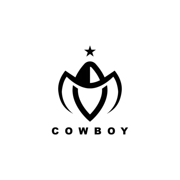 Cowboy Symbol Logo Design Vector Template — Stock Vector