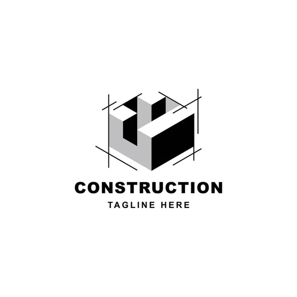Архітектурний Символ Дизайну Логотипу Векторний Шаблон Піктограма Ілюстрації Архітектури — стоковий вектор
