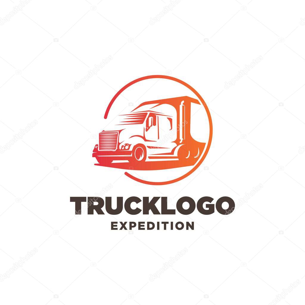 Truck logo design vector template.Transportation symbol