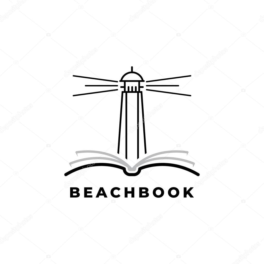 Beacon with book logo design inspiration